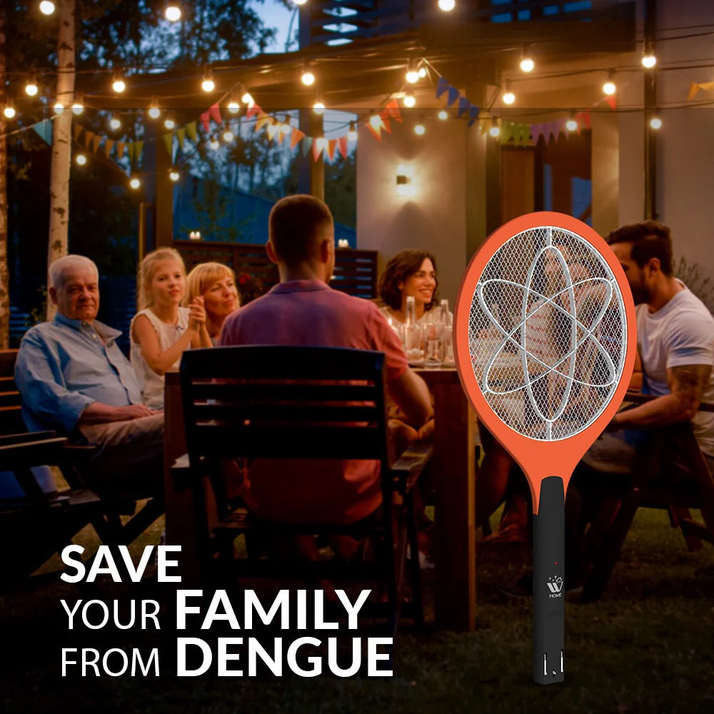 Electric Mosquito Killer Racket | Fast-Action Fly &amp; Insect Zapper with Safety Mesh