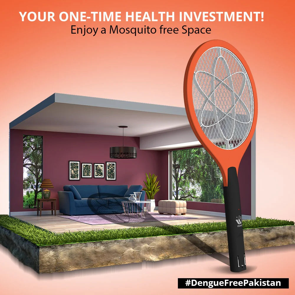 Electric Mosquito Killer Racket | Fast-Action Fly &amp; Insect Zapper with Safety Mesh