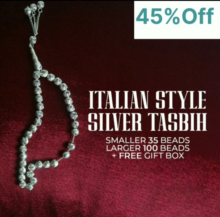 Italian Chandi Tasbih (With Free Gift Box Packing)